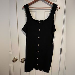 Black thin strap summer dress